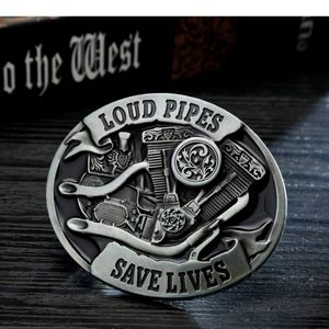 New Loud Pipes Save Lives biker belt buckle.  I Have Hundreds Of Belt Buckles